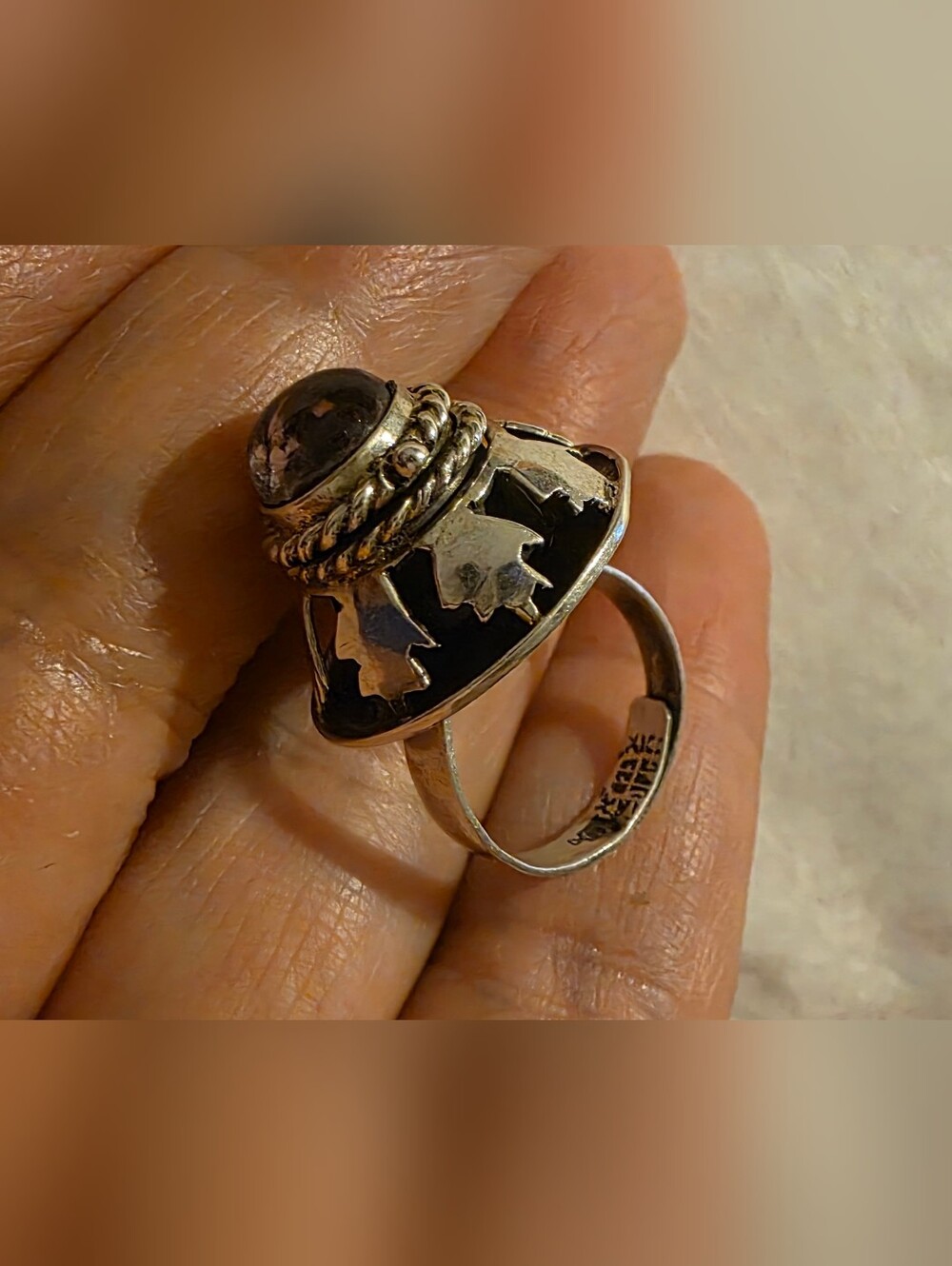 Vintage Mid Century Taxco Sterling 925 Poison Pill Box Stash Unisex Ring